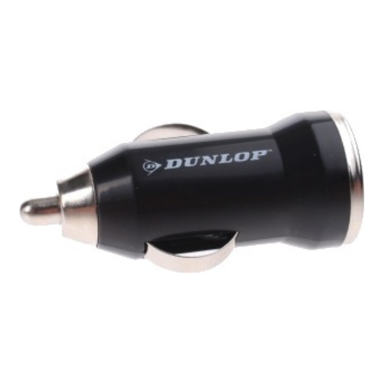 Dunlop autolader USB 12/24 Volt 1 Ampère zwart