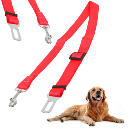 autogordel voor honden rood