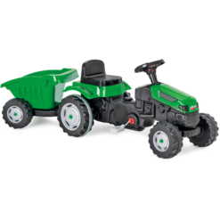 Kinder traptractor met aanhanger