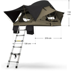 Alternative view of Daktent 2-persoons inclusief matras - Khaki daktent